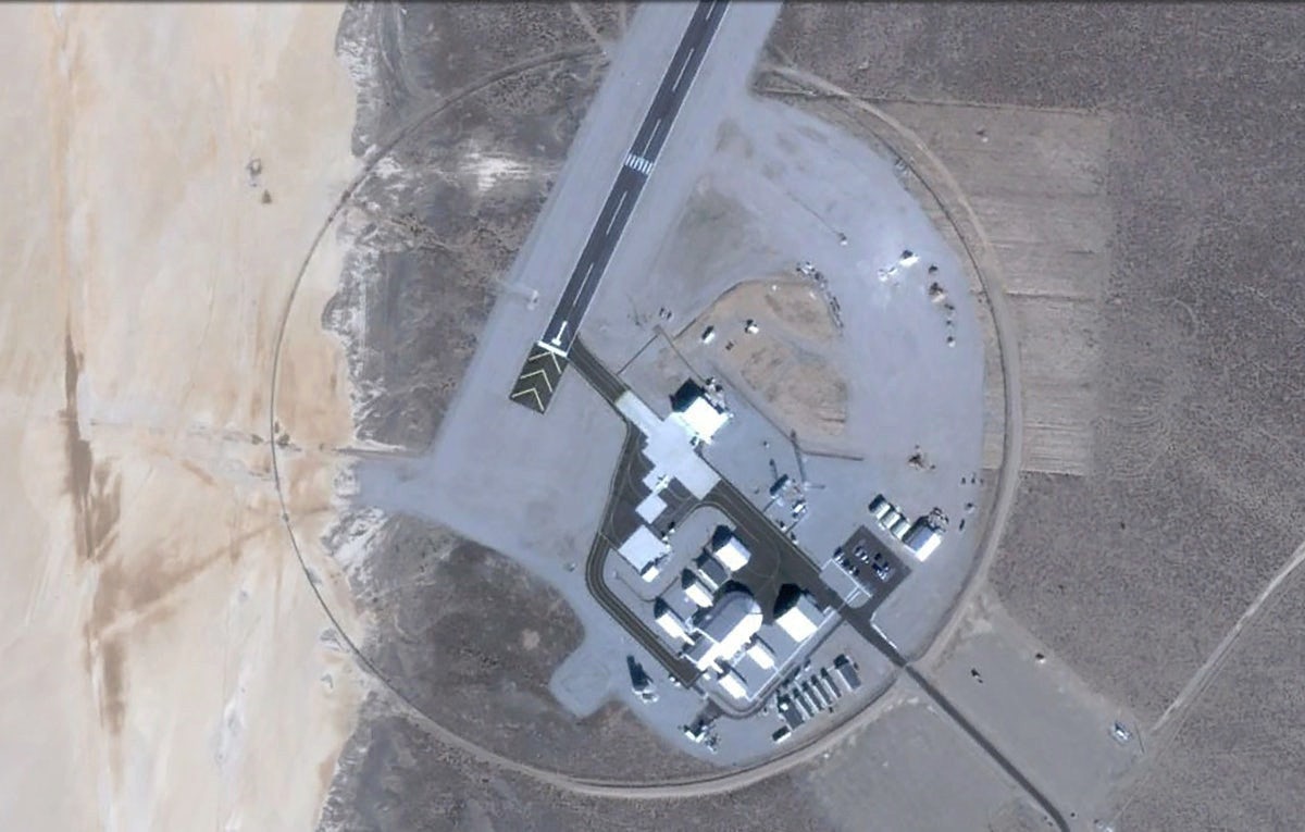 Супутниковий знімок випробувального полігону біля Юкка-флет Невадського випробувального центру