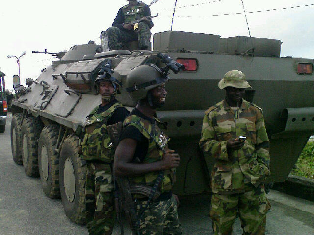 БТР-3УН збройних сил Нігерії поставки 2006-2007 років. Гарно видно відмінності в кормовій частині корпусу від тих 4 БТР-3Е що поставлені у 2013 році і несуть теж озброєння