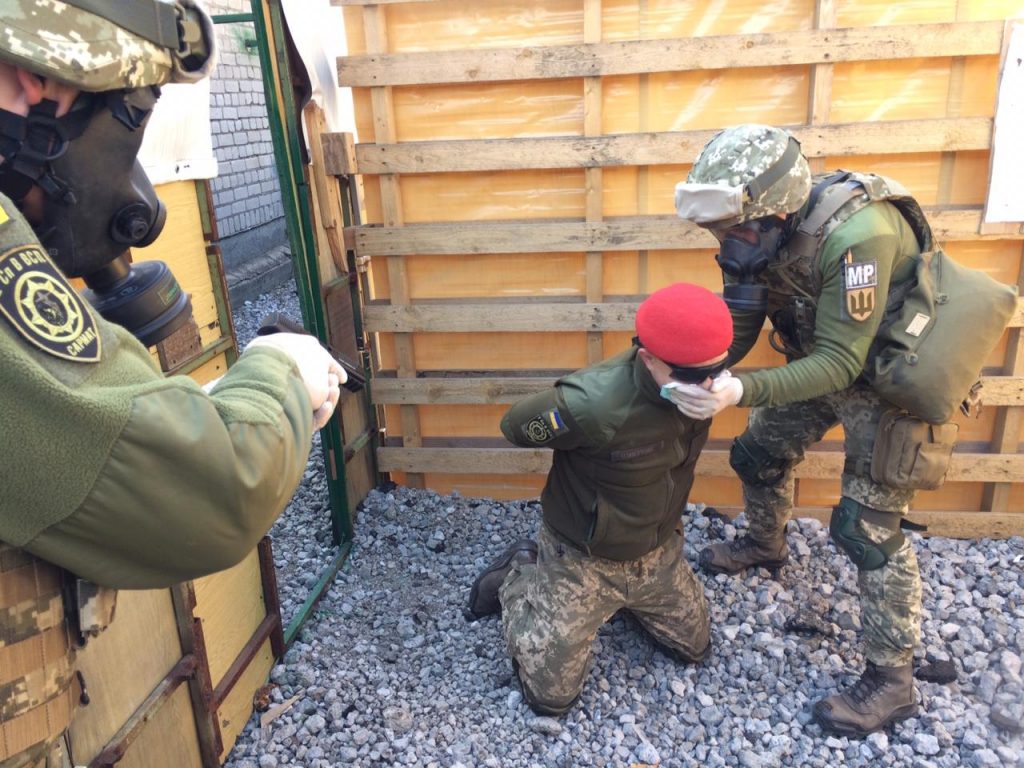 Тренування по затриманню порушників карантину. Фото: ВСП