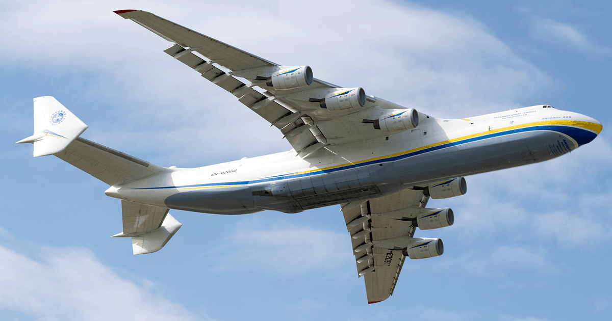 Літак Ан-225 "Мрія". Фото: @ChopinAirport 14.04.2020