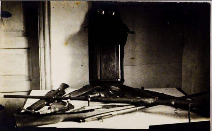 Фото вилученої зброї у повстанців під керівництвом Степана Івановича Мосола на Чернігівщині у 1931 році