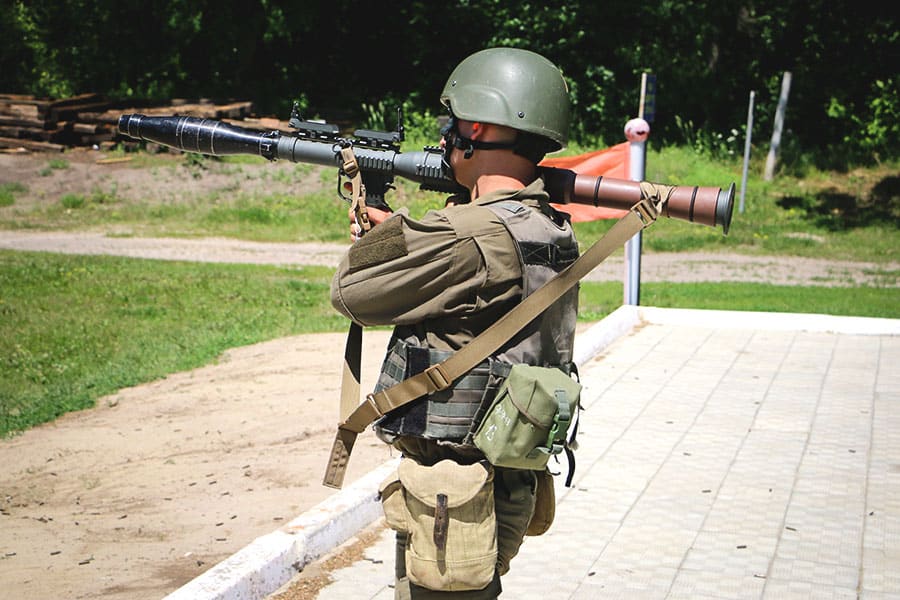 Тренування гвардійців з гранатометом PSRL-1. Фото: Нацгвардія