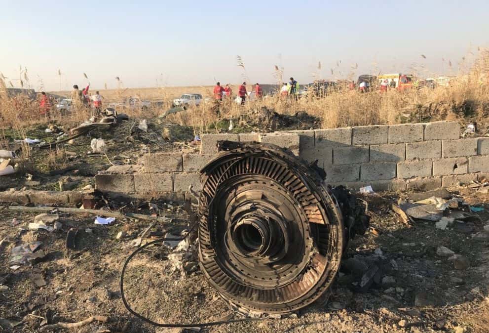 Місце авіакатастрофи Boeing 737 під Тегераном. Фото з відкритих джерел