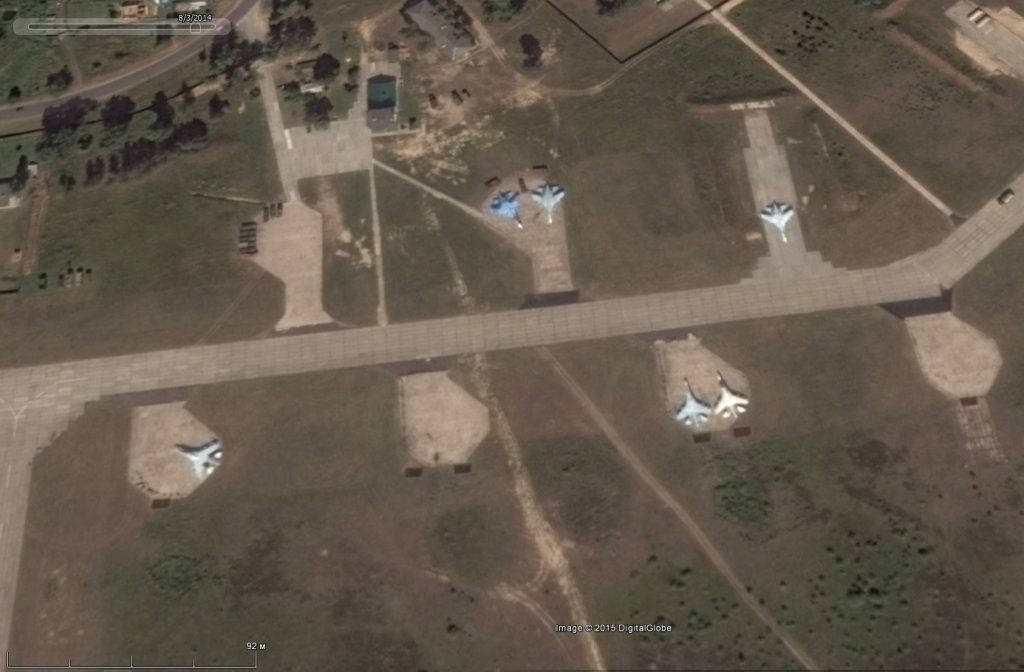 Російські винищувачі Су-27 в Барановичах, 2014 рік