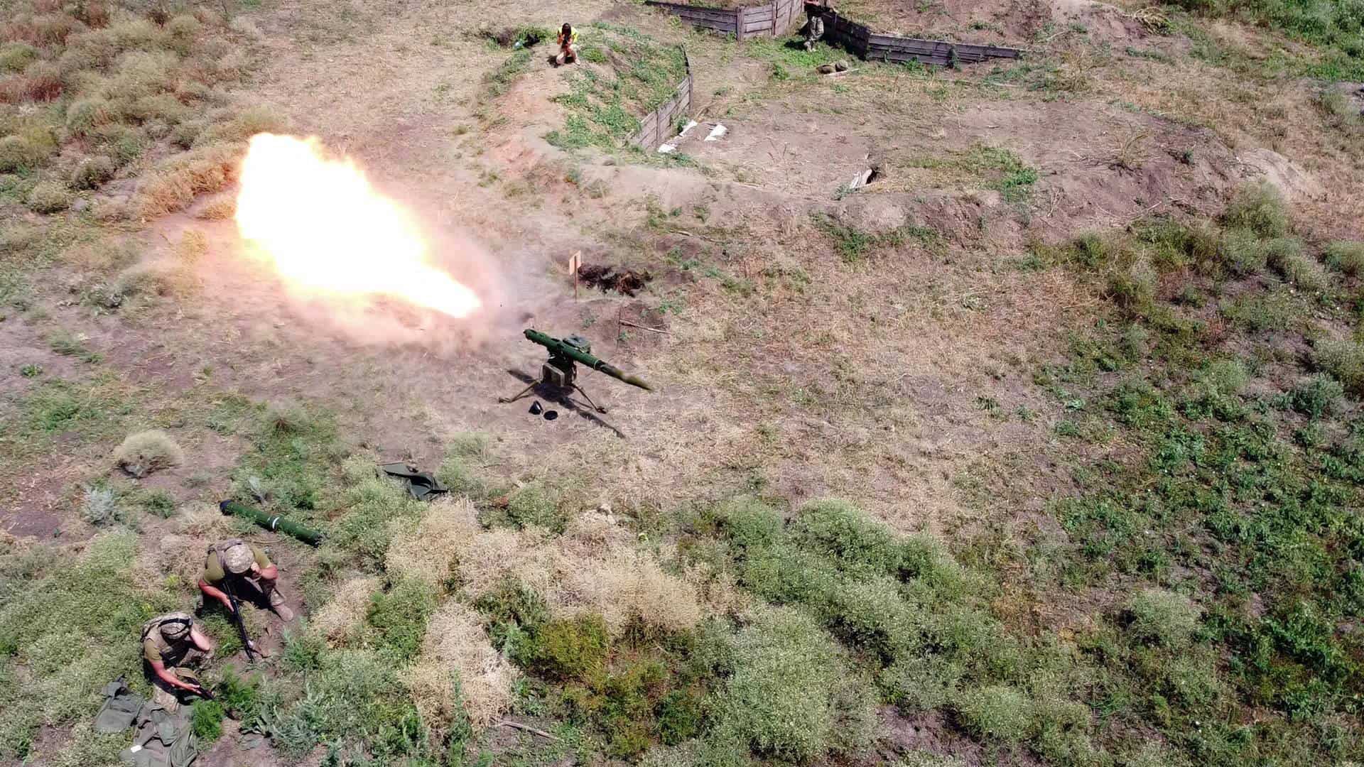 Постріл з «Стугна-П» під час змагань. Фото: АрміяInform