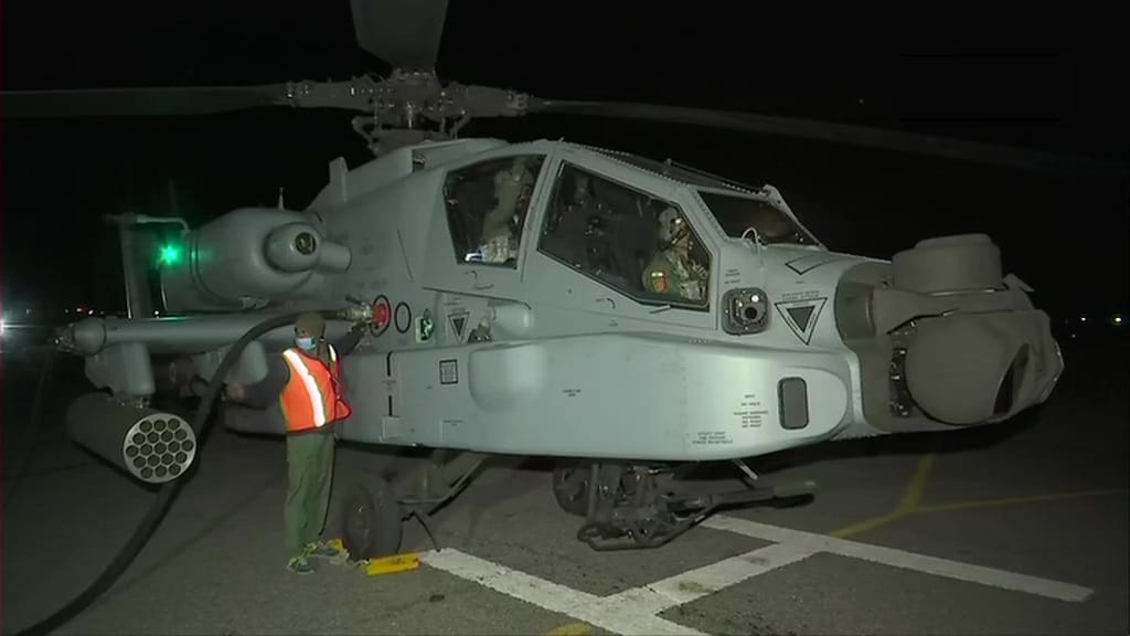 Вертоліт «Apache» ВПС Індії для патрулювання кордону Індії з Китаєм. Фото: ЗМІ Індії (липень 2020 рік)