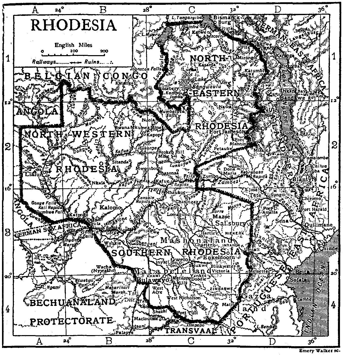 Родезії. Енциклопедія Британіка, 1911 рік. 