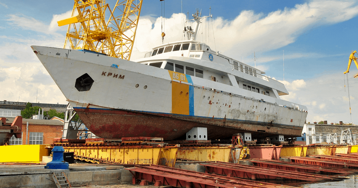 Корабель «Крим» (BG-01). Серпень 2020. Фото: «Миколаїв – місто корабелів»