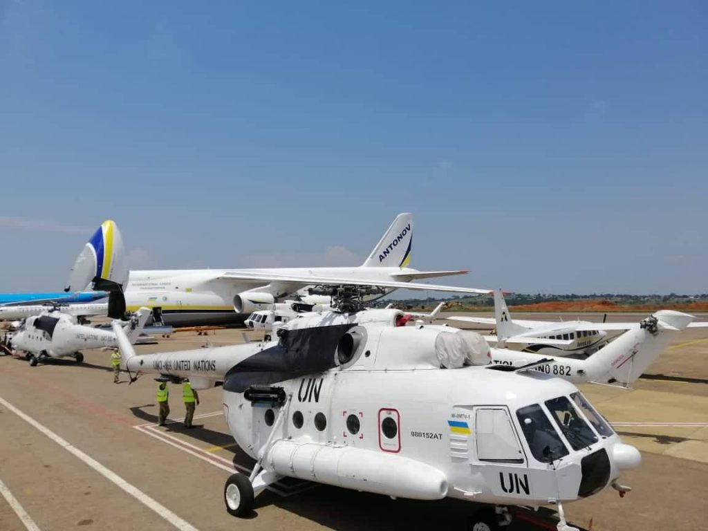 Вертольоти Мі-8 для контингенту ЗСУ у ДР Конго. Вересень 2020. Фото: ЗСУ