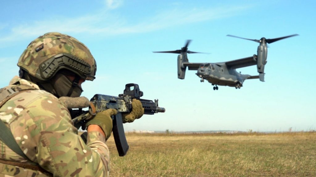 Навчання українських та американських ССО на Хмельниччині з V-22 Osprey США. Вересень 2020. Фото: АрміяInform