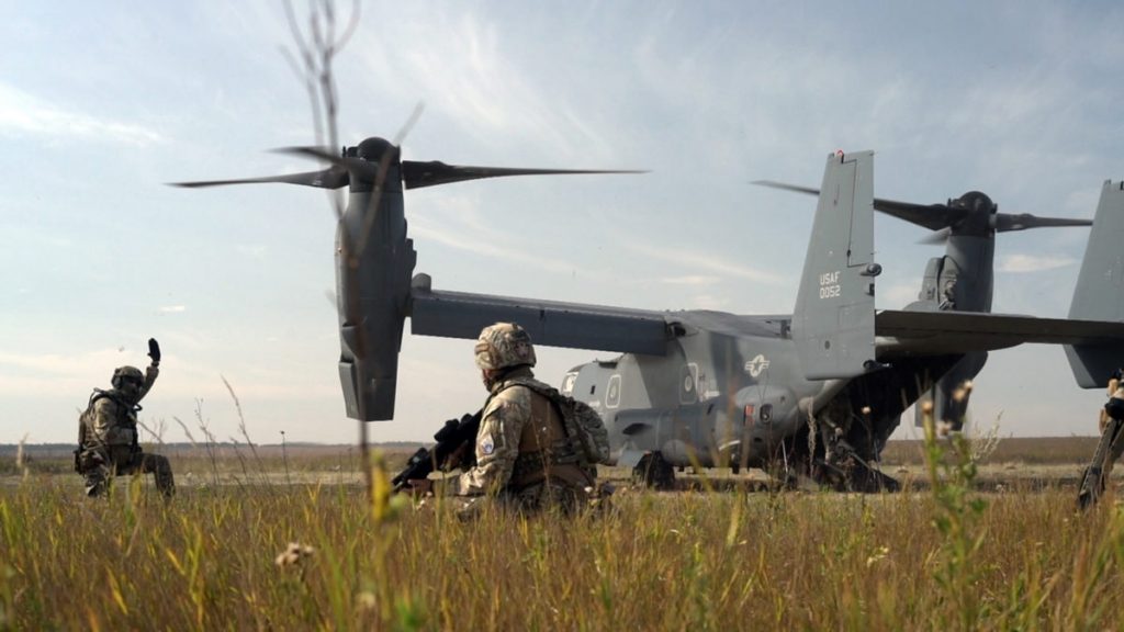 Навчання українських та американських ССО на Хмельниччині з V-22 Osprey. Вересень 2020. Фото: АрміяInform