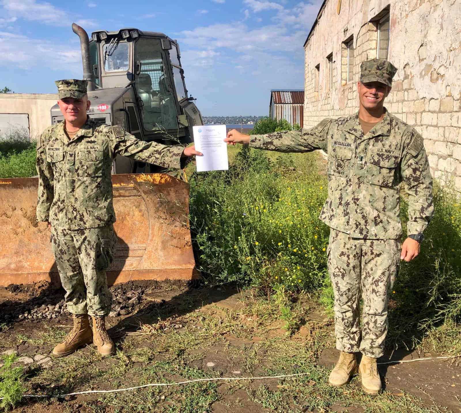 Будівництво військовослужбовцями ВМФ США об'єкту в Україні