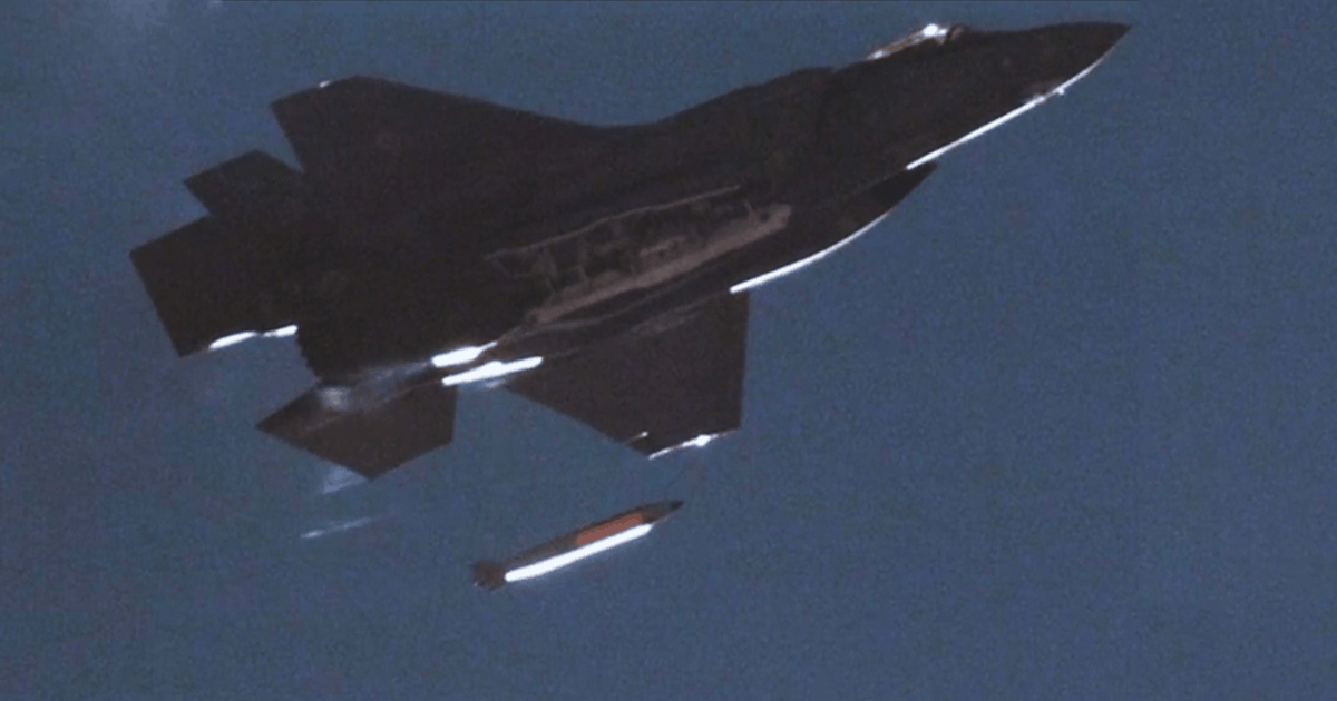 Випробування F-35А з ядерною бомбою B61-12. Фото: Sandia National Laboratories