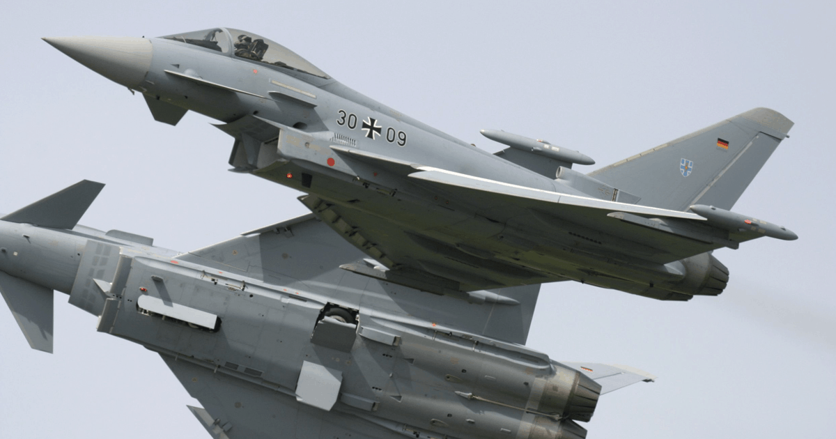 Фотообкладинка до новини. Фото: Eurofighter Typhoon ВПС Німеччини