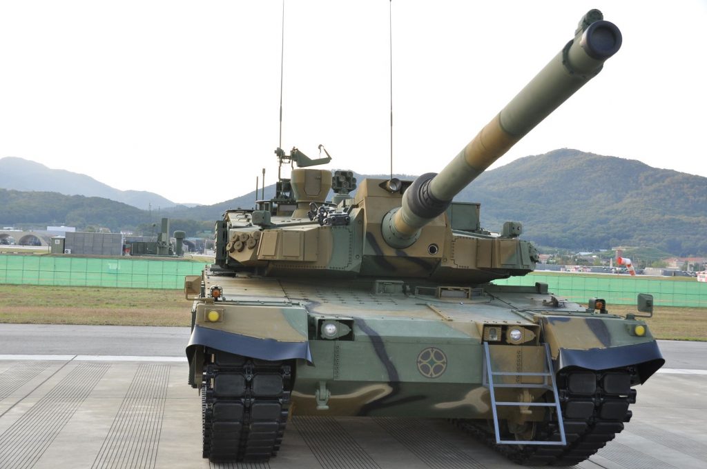 Південнокорейський основний танк К2 (першої серії) в експозиції виставки ADEX-2019. Фото: ЗМІ Кореї