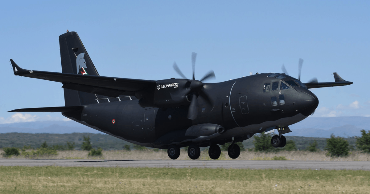 Військово-транспортний літак C-27J Spartan. Фото: Компанія Leonardo