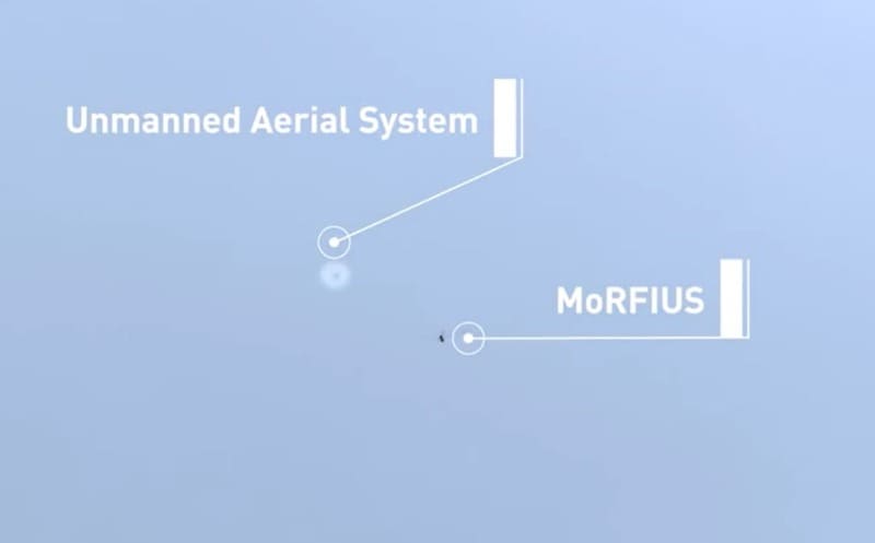 Момент перехоплення навчальної цілі мікрохвильовим перехоплювачем MoRFIUS