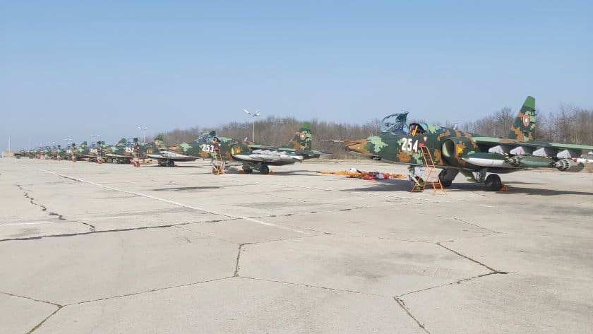 Модернізовані Су-25К Військово-повітряних сил Болгарії