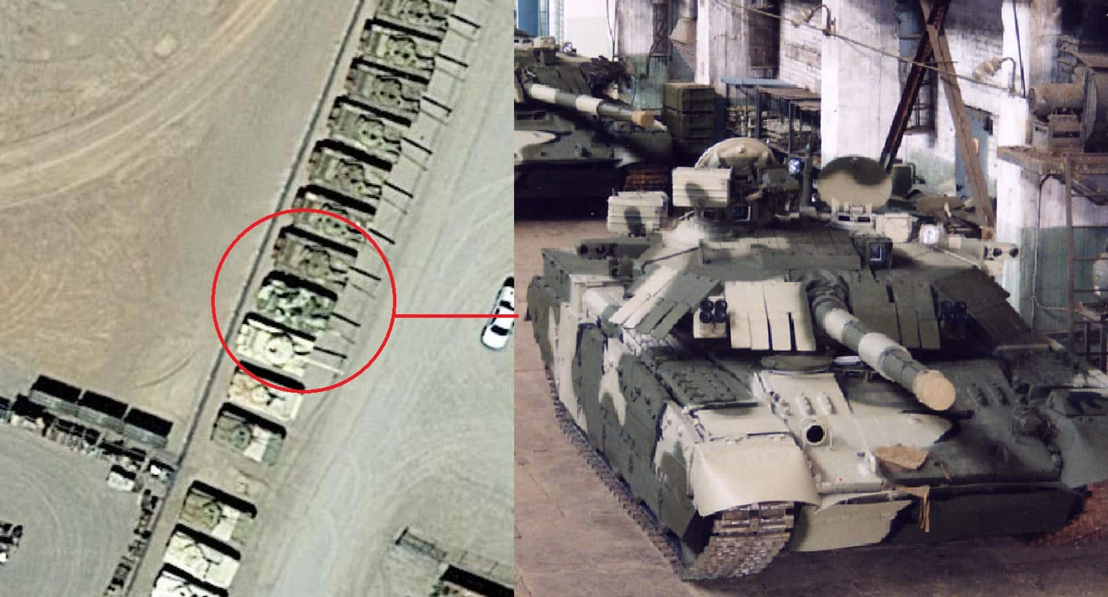 Танк Т-84 у США на супутникових знімках