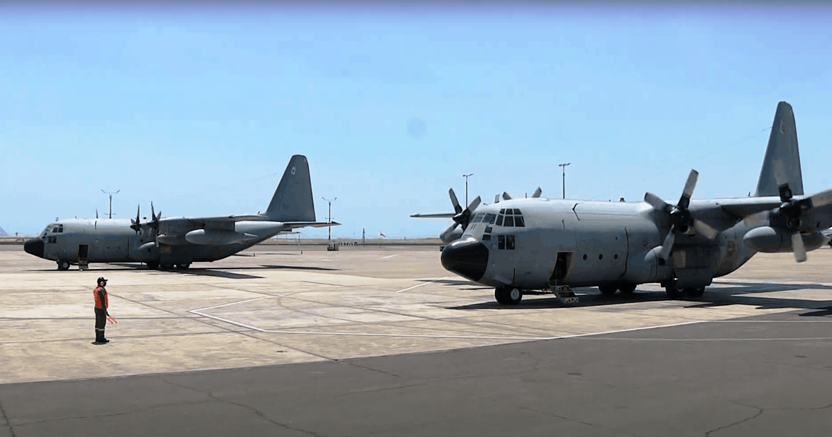 Військово-транспортні літаки KC-130H з Іспанії для Повітряних сил Перу. Лютий 2021. Фото: Президент Перу