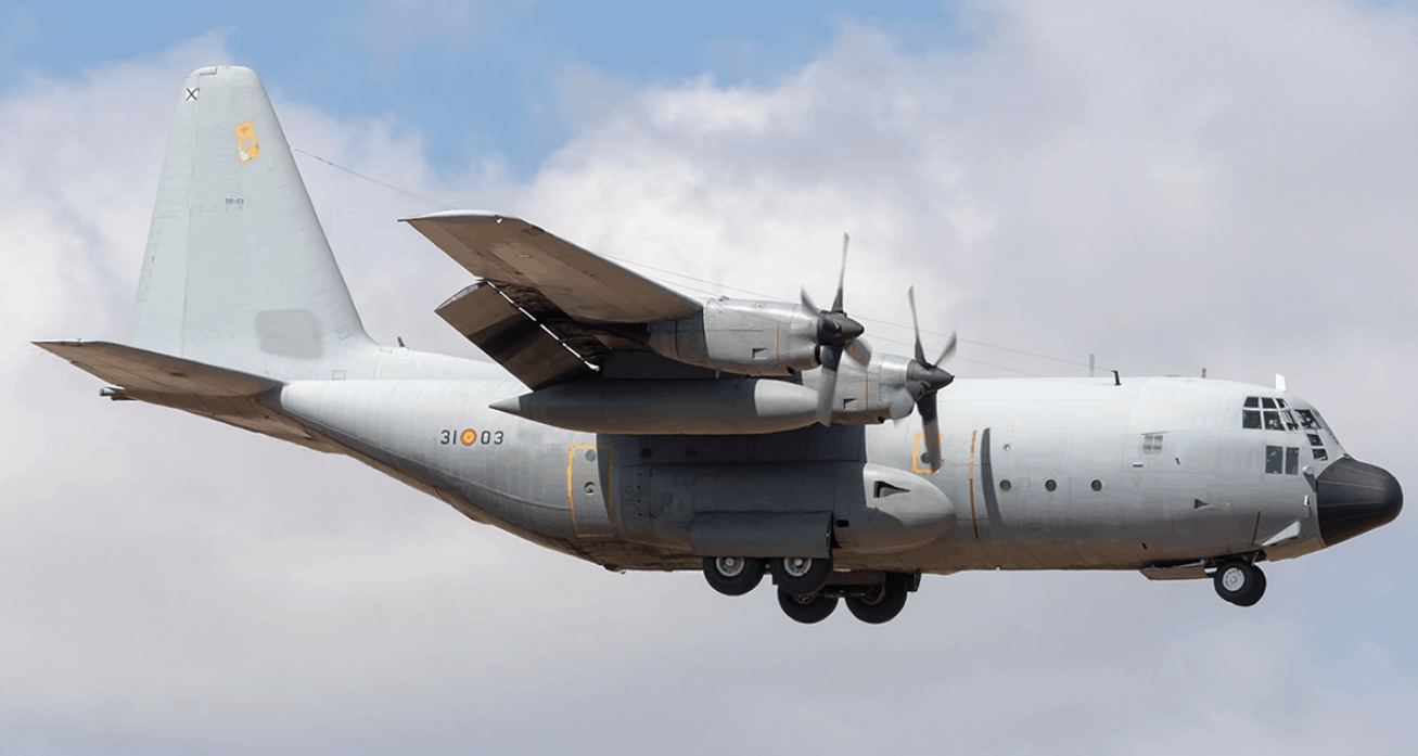 Військово-транспортний літак Іспанії C-130H (Hercules). Фото з відкритих джерел