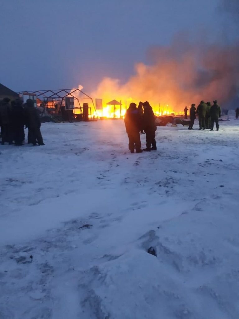 Пожежа на полігоні Алабіно поблизу Москви