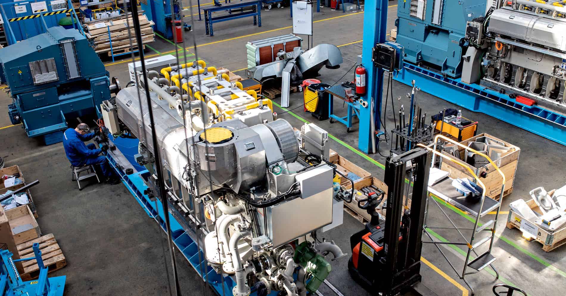 Процес виробництва судових двигунів у Норвегії на заводі Bergen Engines