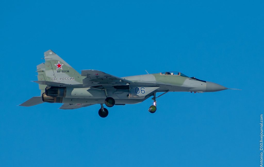 Російський винищувач МіГ-29 116 Центру з бортовим номером 06
