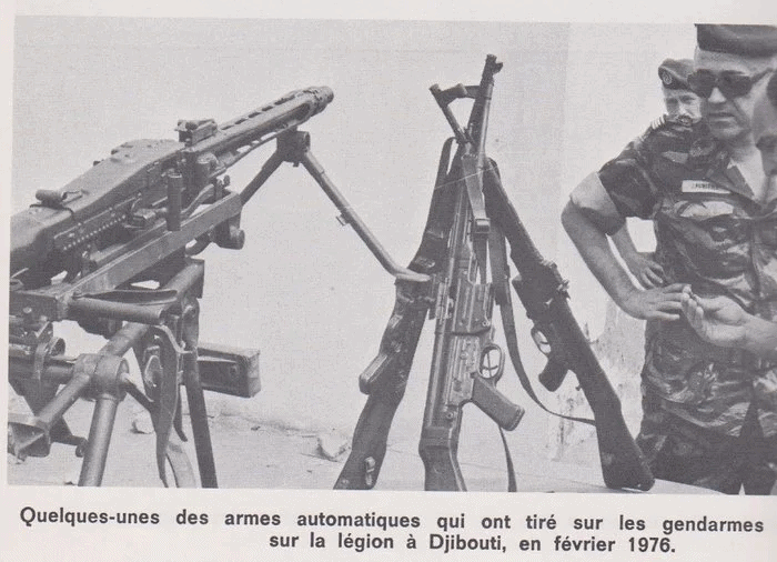 Mg 42 та Stg 44, захоплені жандармерією Франції в Джибуті -1976 рік.