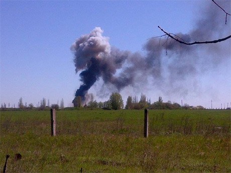 Пожежа на аеродромі в Краматорську