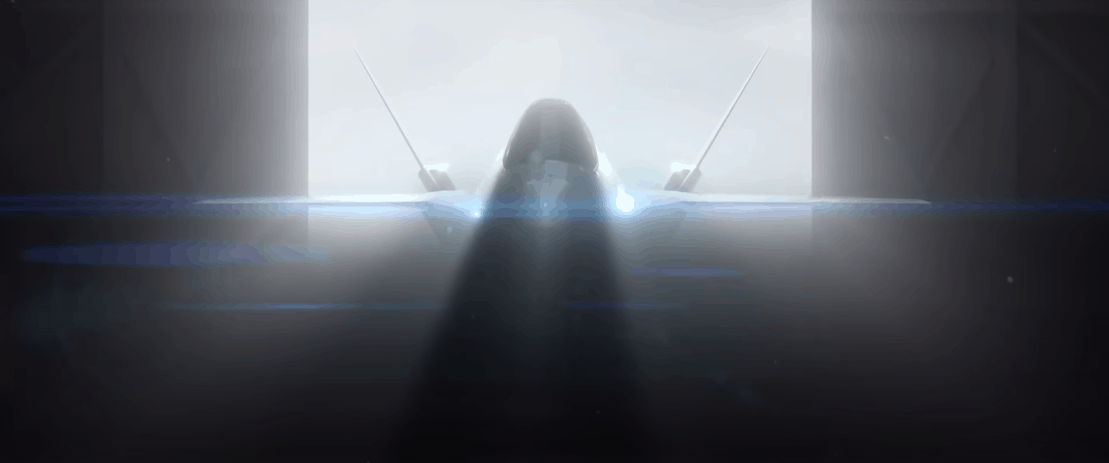 Передня проекція нового літака від ОАК. Кадр тизеру "Ростех"