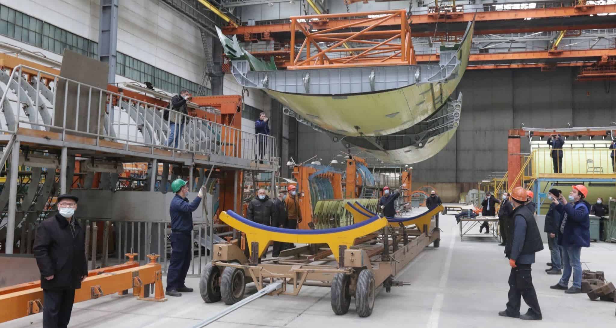 Процес будівництва першого літака Ан-178 для Повітряних Сил ЗСУ м. Квітень 2021. Фото: Генштаб