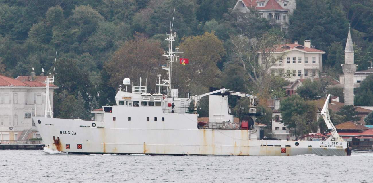 Науково-дослідне судно України "Belgica". 18 жовтня 2021. Фото: Yörük Işık