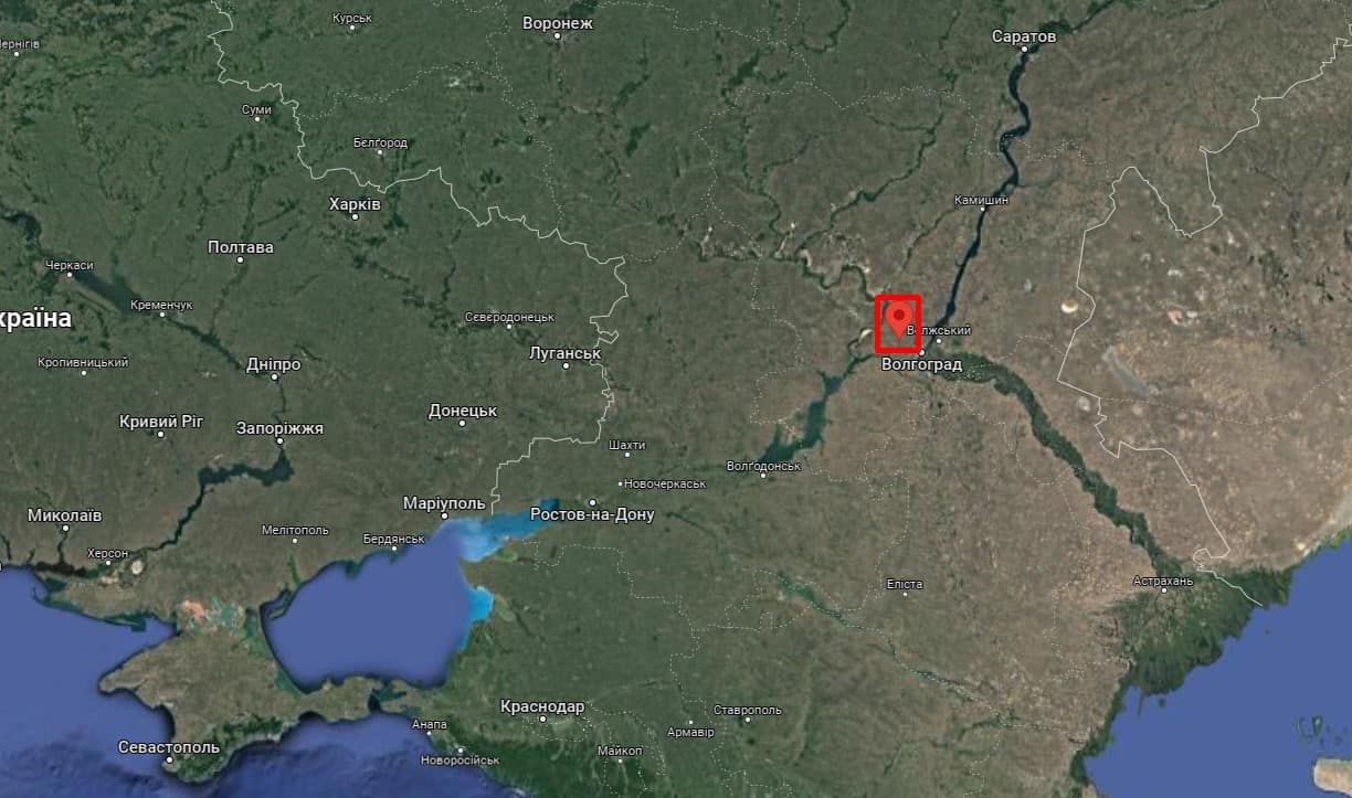 Городищенський район Волгоградської області на мапі