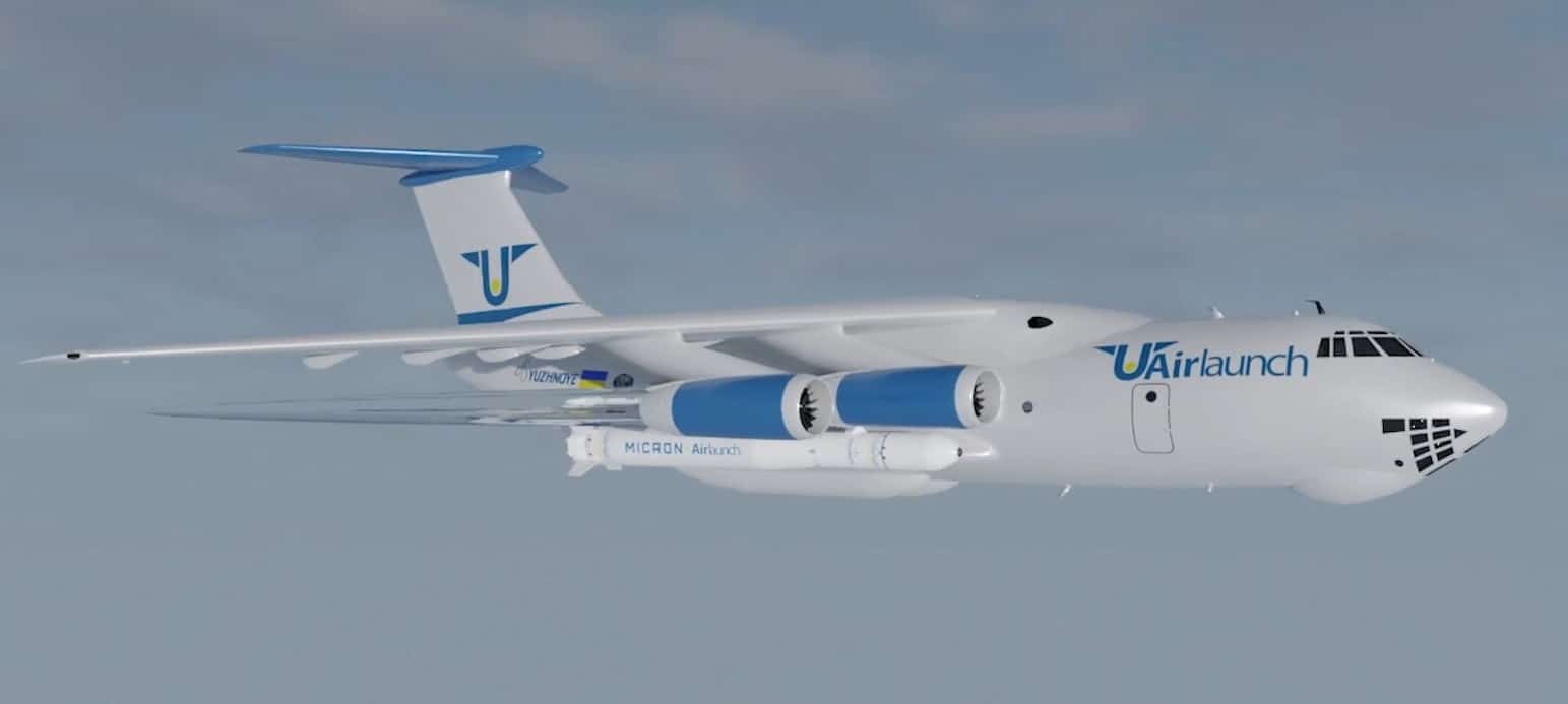Ил-76 с аэрокосмическим ракетным комплексом UAirlaunch