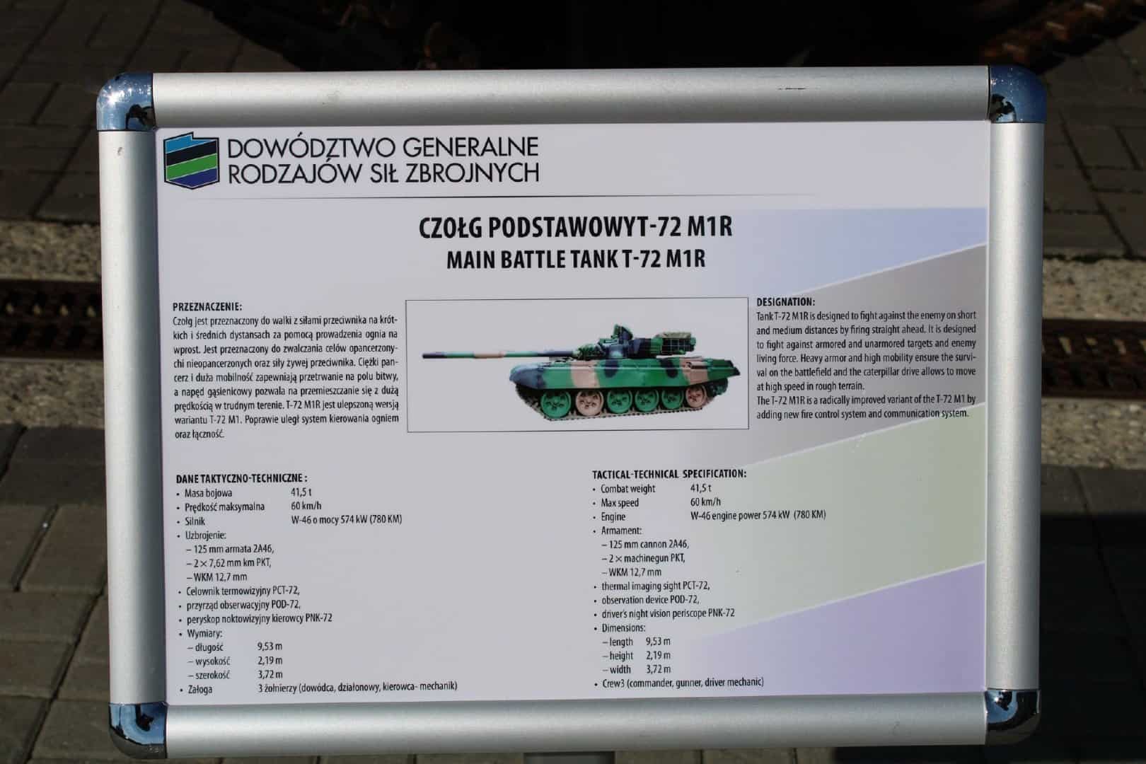 Модернізований польський танк Т-72М1R. Фото: @TheDeadDistrict