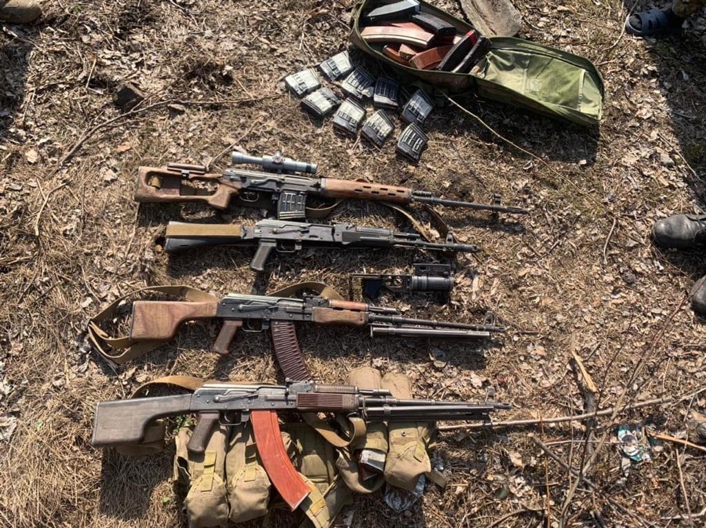 Felszámolt Rosgárdisták fegyverei Ukrajnában.  2022. március