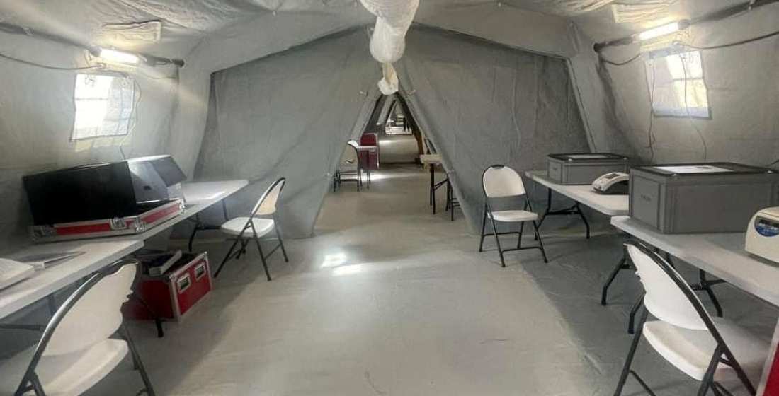 Holland tábori kórház Ukrajnában.  2022. március. Fotó: Az ukrán fegyveres erők egészségügyi erőinek parancsnoksága