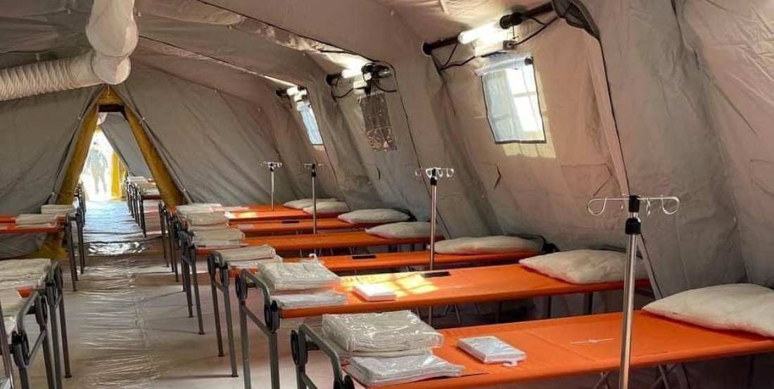 Holland tábori kórház Ukrajnában.  2022. március. Fotó: Az ukrán fegyveres erők egészségügyi erőinek parancsnoksága