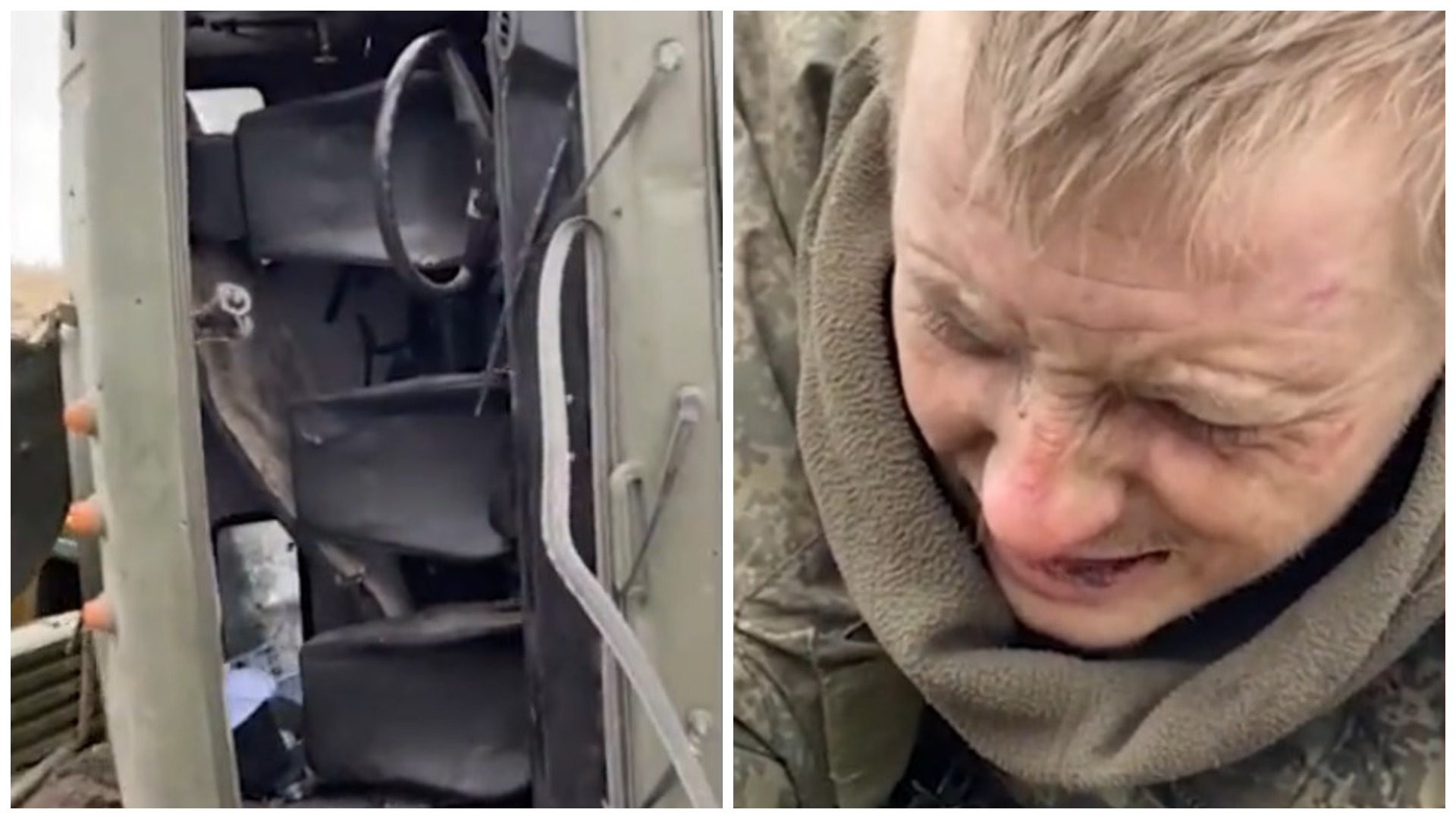 Ліквідована вантажівка за полонений російський солдат в Україні. Березень 2022