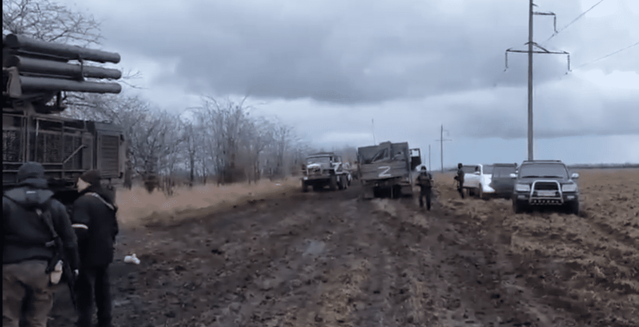 Захоплена колона російської військової техніки на Миколаївщині