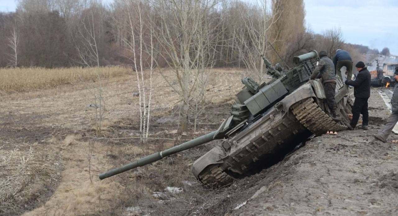 Захоплений Т-72Б3М військових Росії на Чернігівщині
