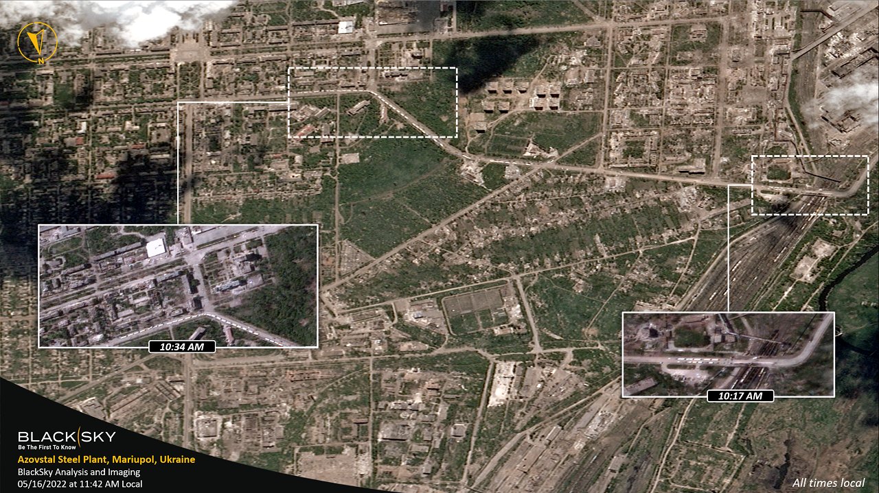 "Азовсталь" у Маріуполі на знімку з супутника компанії “BlackSky”