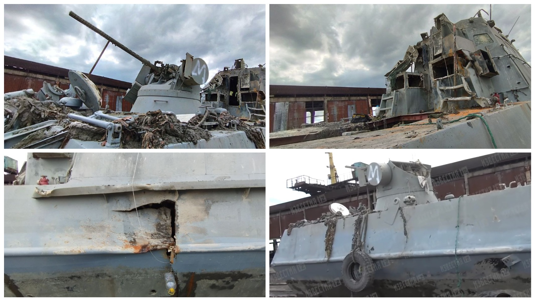 Пошкоджений МБАК «Лубни» (P178) у Маріуполі. Травень 2022. Фото: ЗМІ РФ