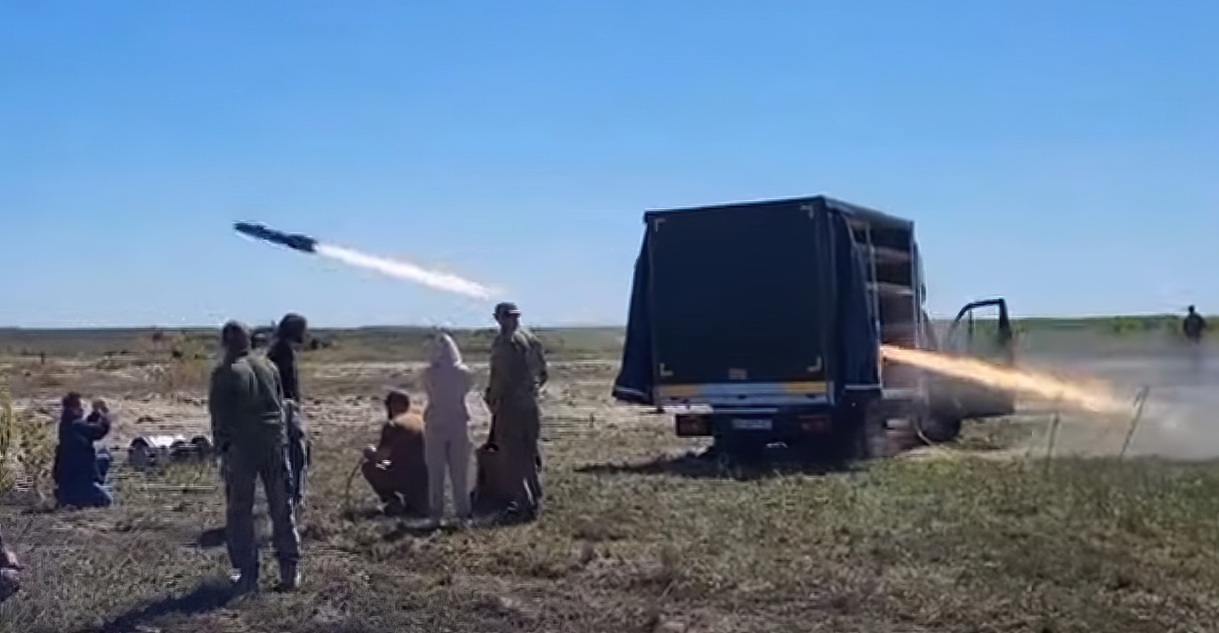 Пускова установка ракет “Brimstone” на легковому автотранспорті в Україні. Травень 2022. Кадр з відео