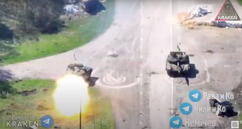 Робота танків, Харківська область, травень 2022 Кадр з відео