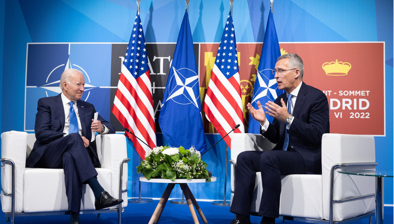Джо Байден та Єнс Столтенберг на Саміті НАТО в Мадриді, 29 червня 2022 ФОТО: NATO