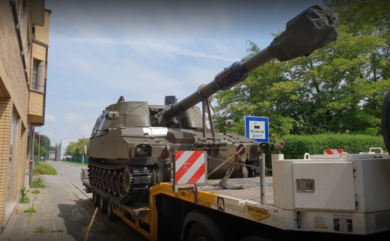 Бельгійські гаубиці M109A4BE у компанії Flanders Technical Supply. 2019 рік. Фото: FTS
