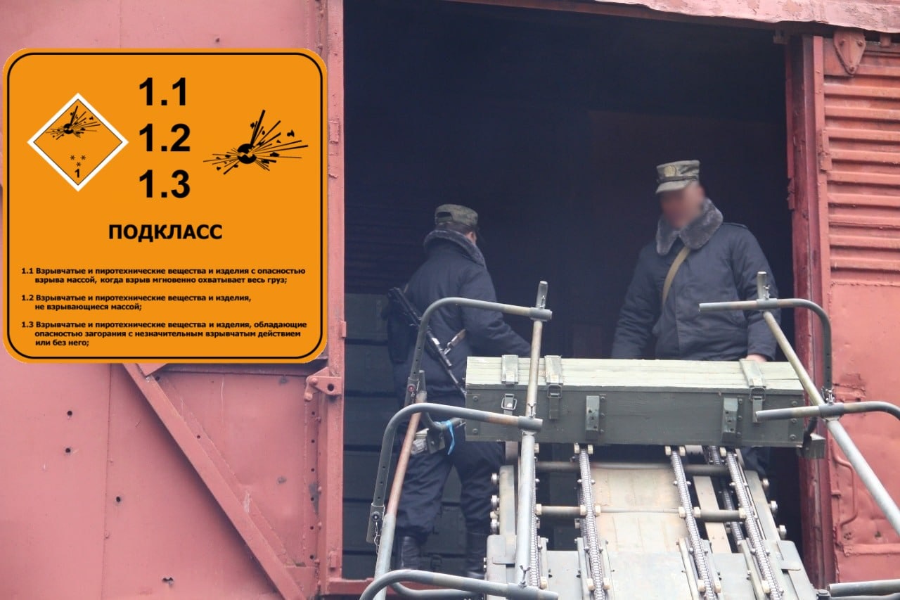 Вагон для перевезення вибухонебезпечних речовин. Фото: телеграм канал "Live. Сообщество железнодорожников Белоруси"