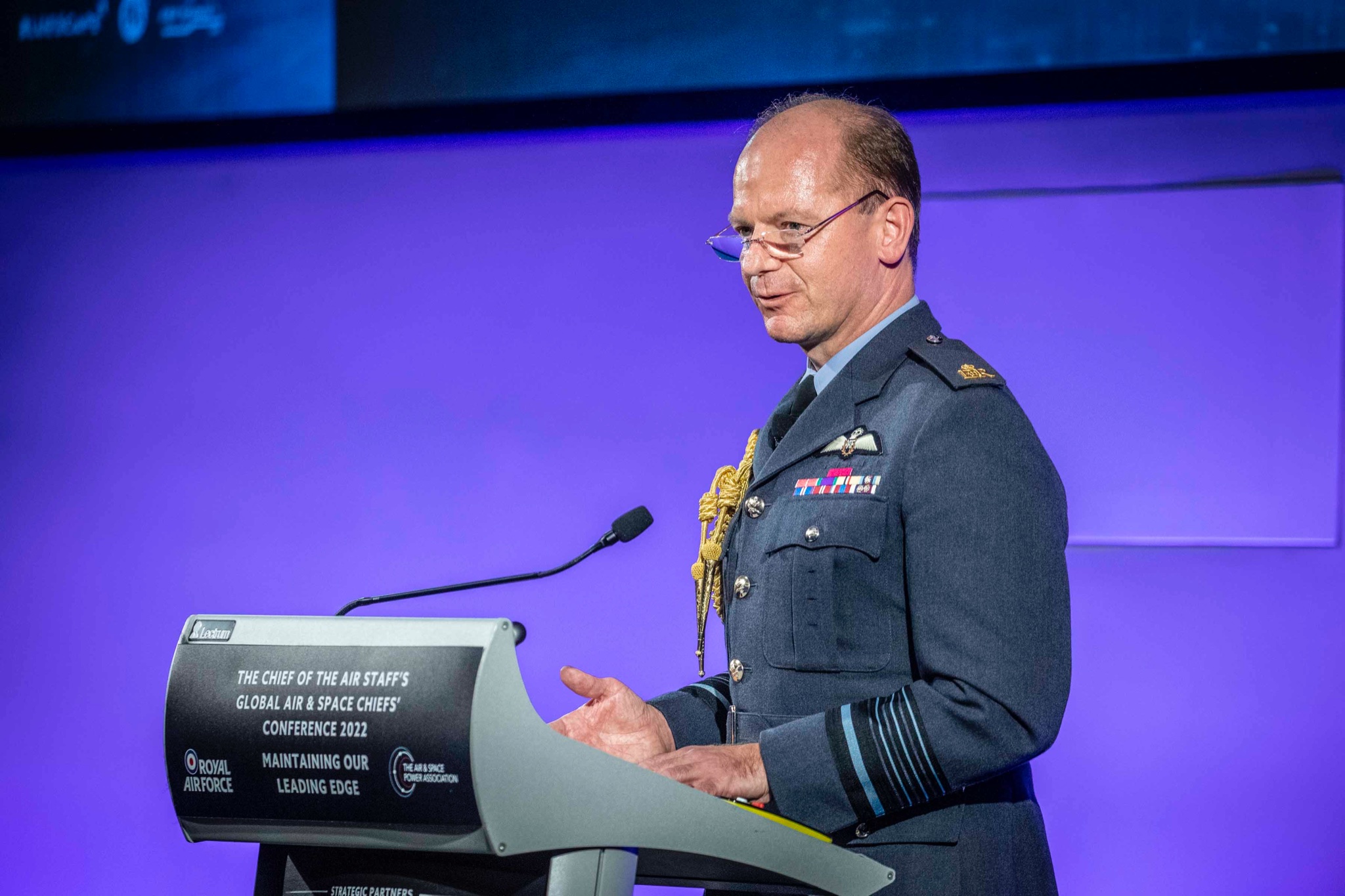 Майк Вігстон на конференції Global Air & Space Chiefs. Липень 2022. Фото: Міноборони Британії